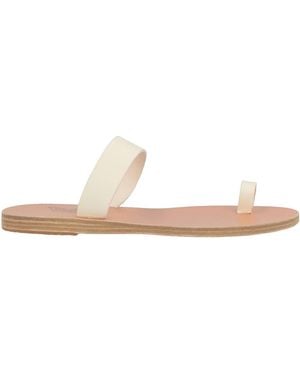Ancient Greek Sandals Thong Sandal Cowhide - White