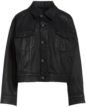 7 For All Mankind Denim Outerwear Cotton, Elastane - Black