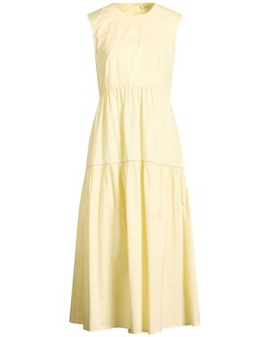 Peserico Midi Dress Cotton, Elastane - Yellow