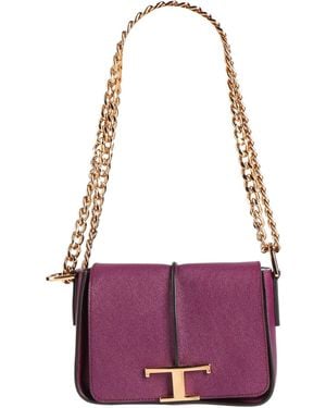 Tod's Shoulder Bag Leather - Purple