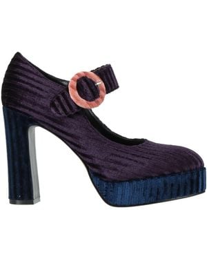 Luciano Barachini Pumps Textile Fibers - Blue