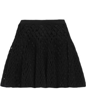 Alaïa Mini Skirt Viscose, Wool, Metallic Polyester, Polyamide, Elastane - Black