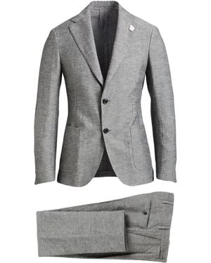 Lardini Suit Linen, Polyester - Grey