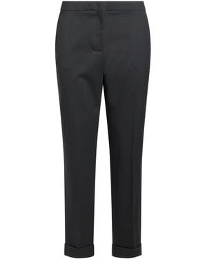 Etro Charcoal Pants Wool, Elastane - Gray