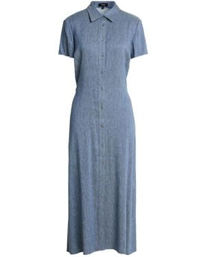Theory Midi Dress Linen, Viscose, Elastane - Blue