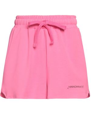 hinnominate Fuchsia Shorts & Bermuda Shorts Polyester, Modal, Elastane - Pink