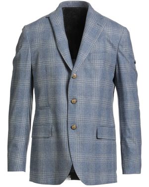 Eleventy Slate Blazer Wool, Silk, Cashmere - Blue
