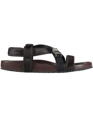 Wales Bonner Dark Sandals Leather - Black