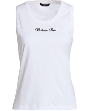 Balmain Camiseta De Tirantes - Blanco