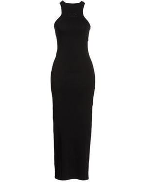 Vetements Maxi Dress Cotton, Elastane - Black