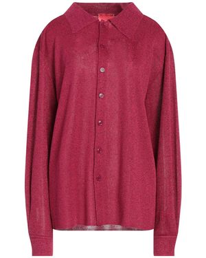DIEGO MARQUEZ Fuchsia Cardigan Viscose, Polyester, Metallic Polyester - Red