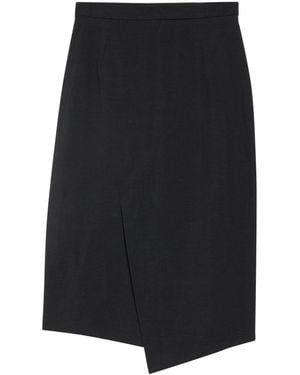 ALESSIA SANTI Midi Skirt Viscose, Linen - Black
