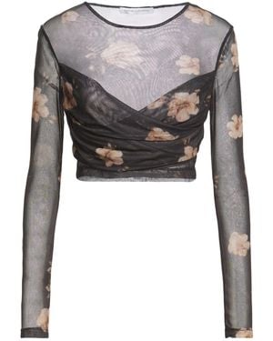 Mar De Margaritas Charcoal Top Polyester, Elastane - Gray
