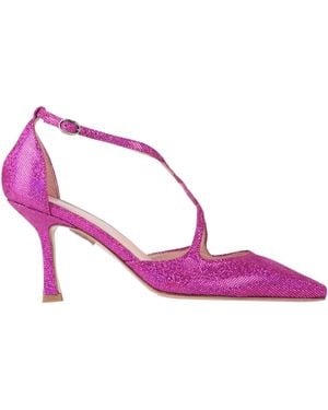 Anna F. Fuchsia Court Shoes Leather - Pink