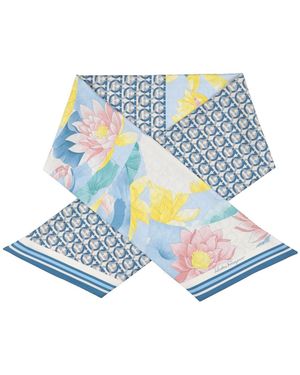 Ferragamo Scarf Silk - Blue