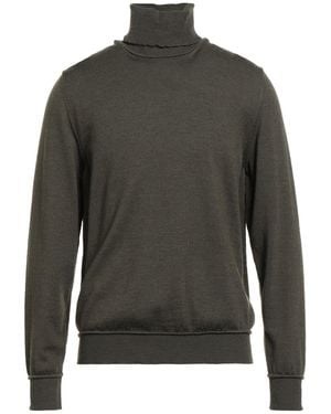 Vneck Turtleneck Merino Wool - Gray