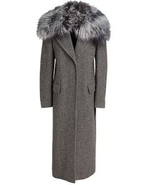 Blumarine Coat Virgin Wool, Polyamide - Gray