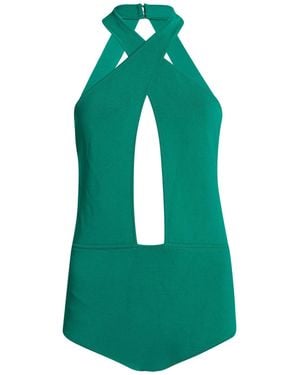 Elie Saab Bodysuit Viscose, Polyester - Green