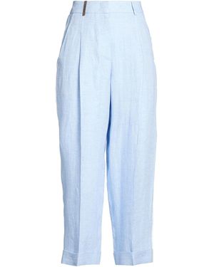 Peserico Sky Trousers Linen - Blue