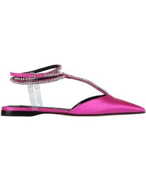 Sergio Rossi Ballet Flats Textile Fibers - Purple