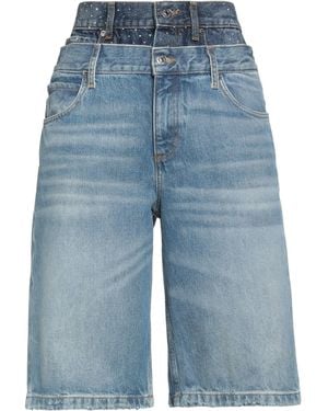 Sandro Denim Shorts Cotton, Glass - Blue