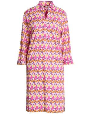 Caliban Fuchsia Midi Dress Cotton, Elastane - Pink