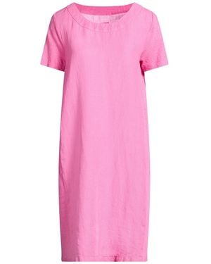 120% Lino Mini Dress Linen - Pink
