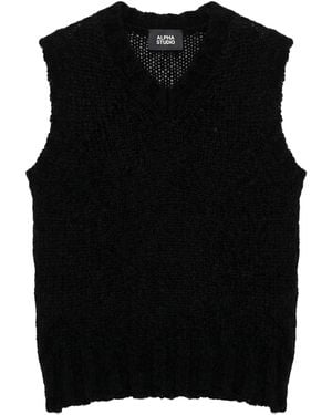 Alpha Studio Sweater Acrylic, Alpaca Wool, Polyamide, Wool - Black
