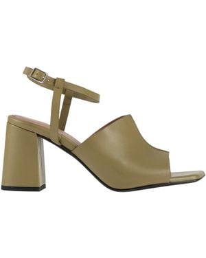 High Sandals Leather - Metallic