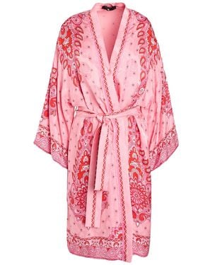 Etro Overcoat & Trench Coat Viscose, Silk - Pink