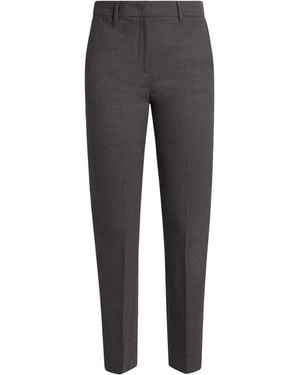 Marella Charcoal Trousers Polyester, Virgin Wool, Elastane - Grey