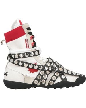 DSquared² Trainers Textile Fibres, Leather - White