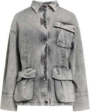 Soallure Denim Outerwear Cotton, Elastane - Gray