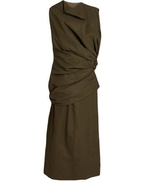 Jil Sander Midi Dress Linen - Green