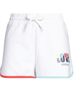 Love Moschino Athletic Logo Jersey Shorts - White