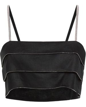 Peserico Top Linen - Black