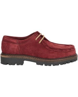 Bekk Lace-Up Shoes Leather - Red