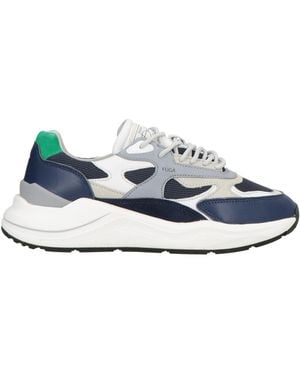 Date Sneakers Leather, Textile Fibers - Blue