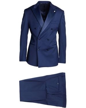 Brando Suit Virgin Wool, Elastane - Blue