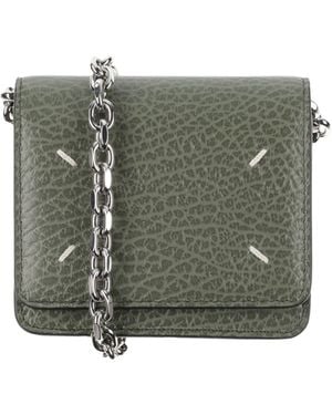 Maison Margiela Portafoglio Con Tracolla - Verde