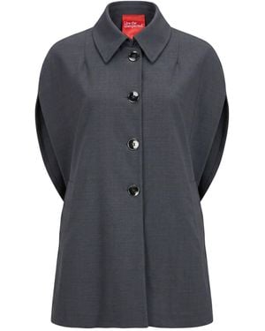 .., merci italia Jacket Polyester, Viscose, Elastane - Gray