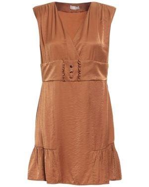 Liu Jo Mini Dress Viscose, Polyester - Brown