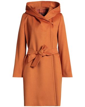 Max Mara Coat Virgin Wool - Orange