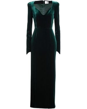 Galvan London Maxi Dress Polyester, Elastane - Black