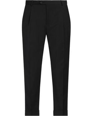 Reveres 1949 Trousers Polyester, Virgin Wool, Elastane - Black