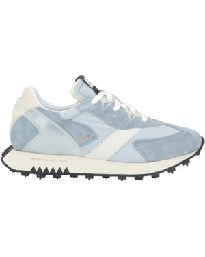 RUN OF Sneakers Leather, Textile Fibers - White