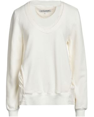 European Culture Sweatshirt Cotton, Cupro, Rayon, Elastane, Rubber - White