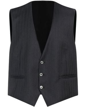 Angelo Nardelli Lead Tailored Vest Virgin Wool - Black