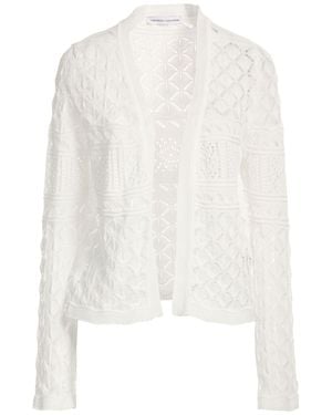 Tabaroni Cashmere Cardigan Pla - White
