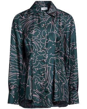 Ferragamo Dark Shirt Silk - Blue